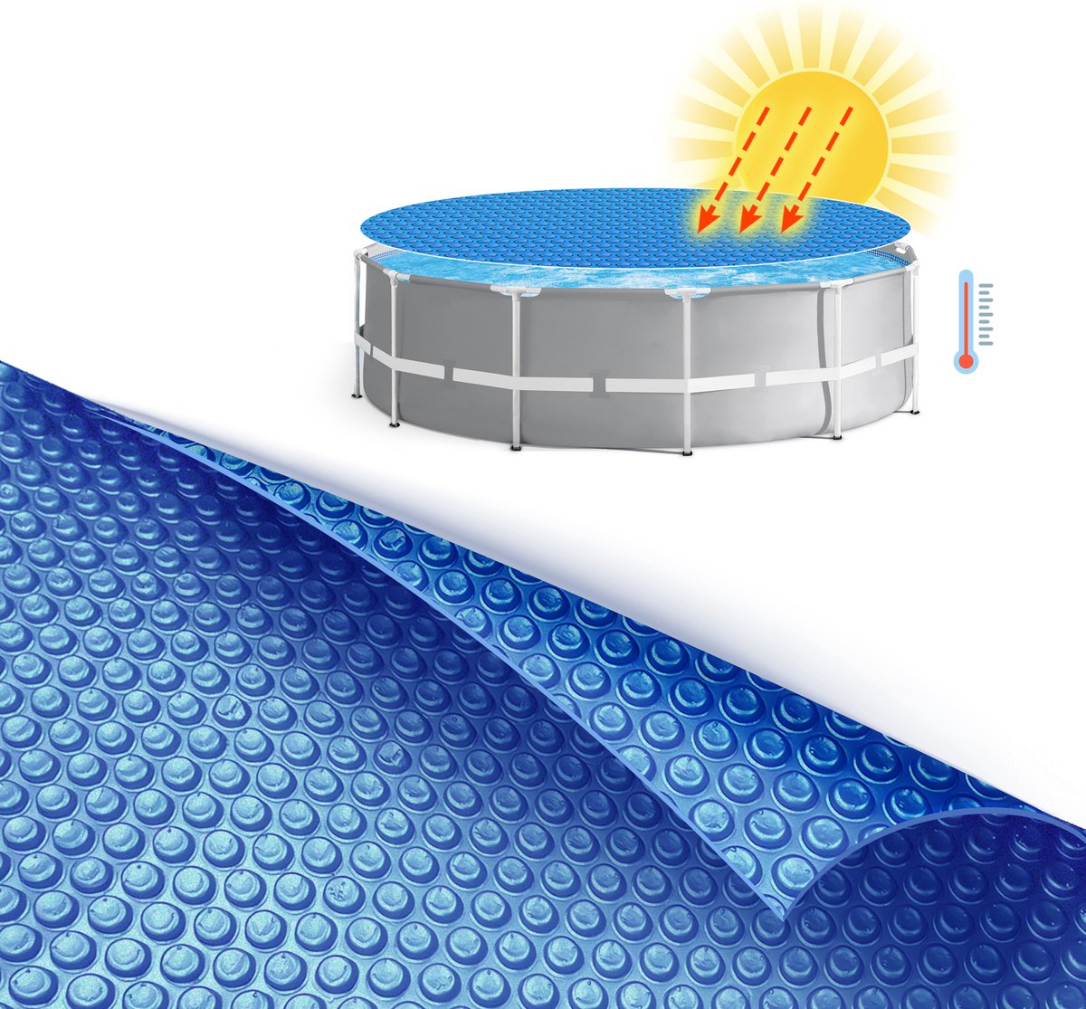 Comfortpool zwembad solarzeil | Ø457 cm | verwarmend afdekzeil | verwarmt en isoleert | noppenfolie 160 micron